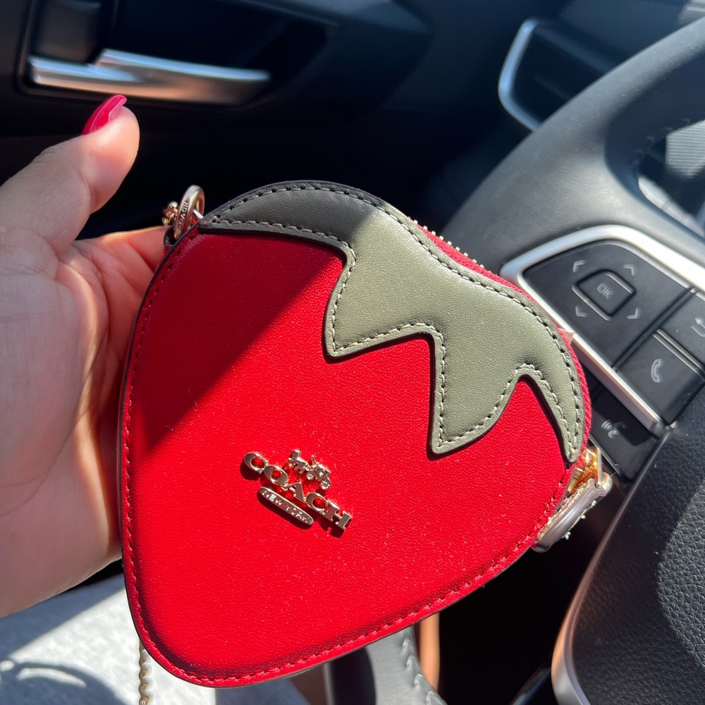 Coach strawberry coin purse